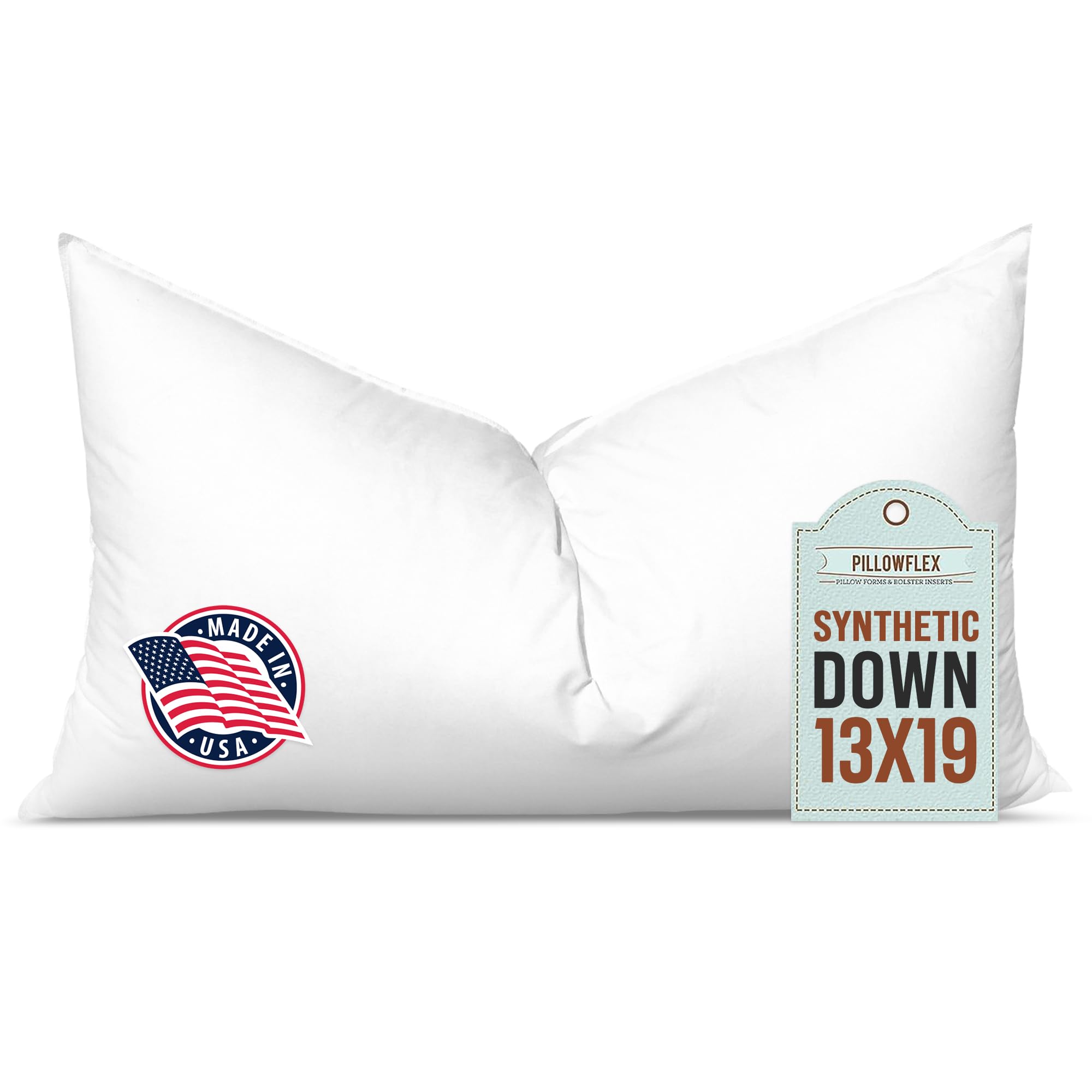 Pillowflex Synthetic Down Pillow Insert - 24x24 Down Alternative, Large Euro Pillow, Square Ultra Soft Throw, Euro Bed Sham - 1 Decorative Form